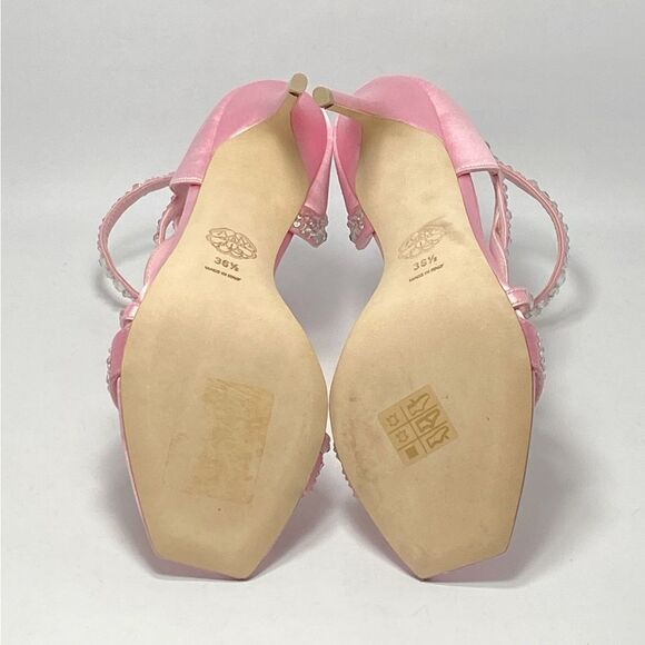 Alexander McQueen Crystal Satin Ankle-Cuff Cocktail Sandals size 36.5 - Picture 12 of 13